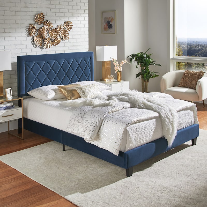 Dartington Velvet Fabric Platform Bed by iNSPIRE Q Modern