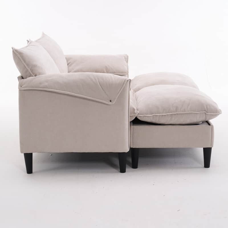 69" Convertible Modular Sofa 2 Seater with Ottoman and Storage