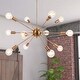 preview thumbnail 7 of 29, 12 - Light Gold/ Chrome Modern Metal Industrial Sputnik Chandelier - 27.56 in. long x 27.56 in. wide x 40.15 in. high