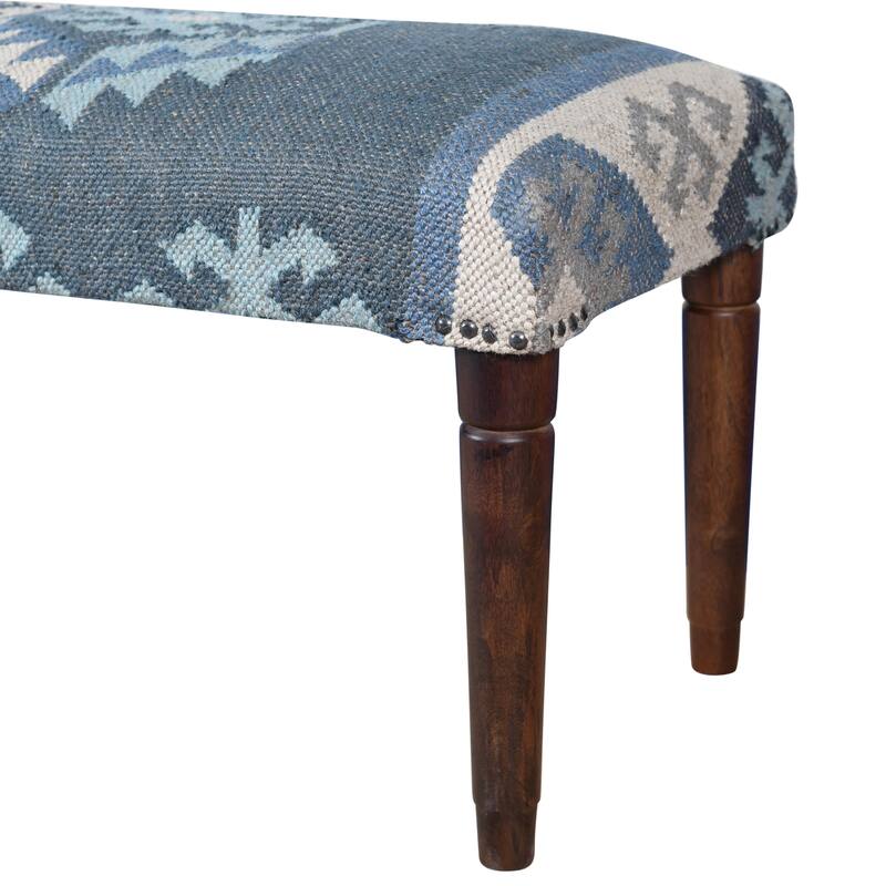 Sevita Salem Southwestern Upholstered Accent Bench Indoor Entryway Bench - 47" L x 16" W x 18" H