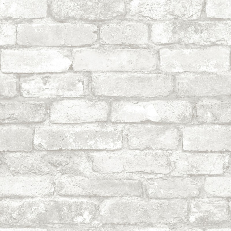 Bricks Kovner Buchanan Off-White Brick 33' L X 20.5 W Peel and Stick Wallpaper Roll
