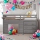 preview thumbnail 19 of 25, Modern Twin Size Loft Bed With Cabinet and Shelf,Solid Construction Grey