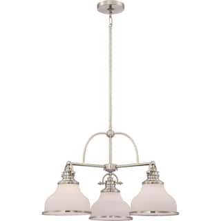Quoizel Grant 3-Light 16" Transitional Chandelier in Brushed Nickel