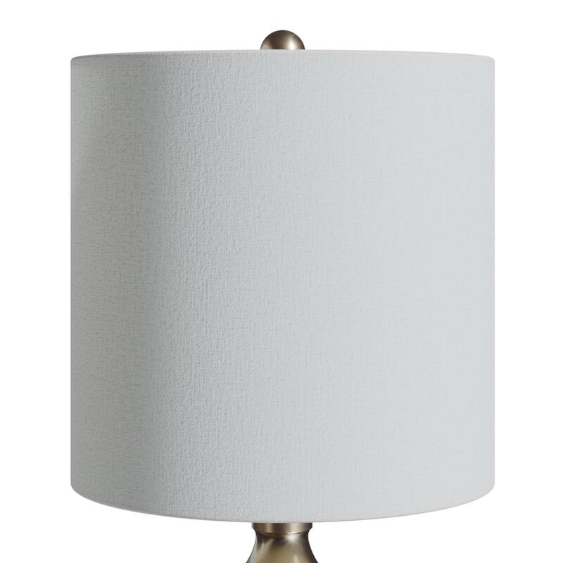 Belle 20.75" Wrinkle Glass Accent Lamp with Linen Shade (Set of 2)