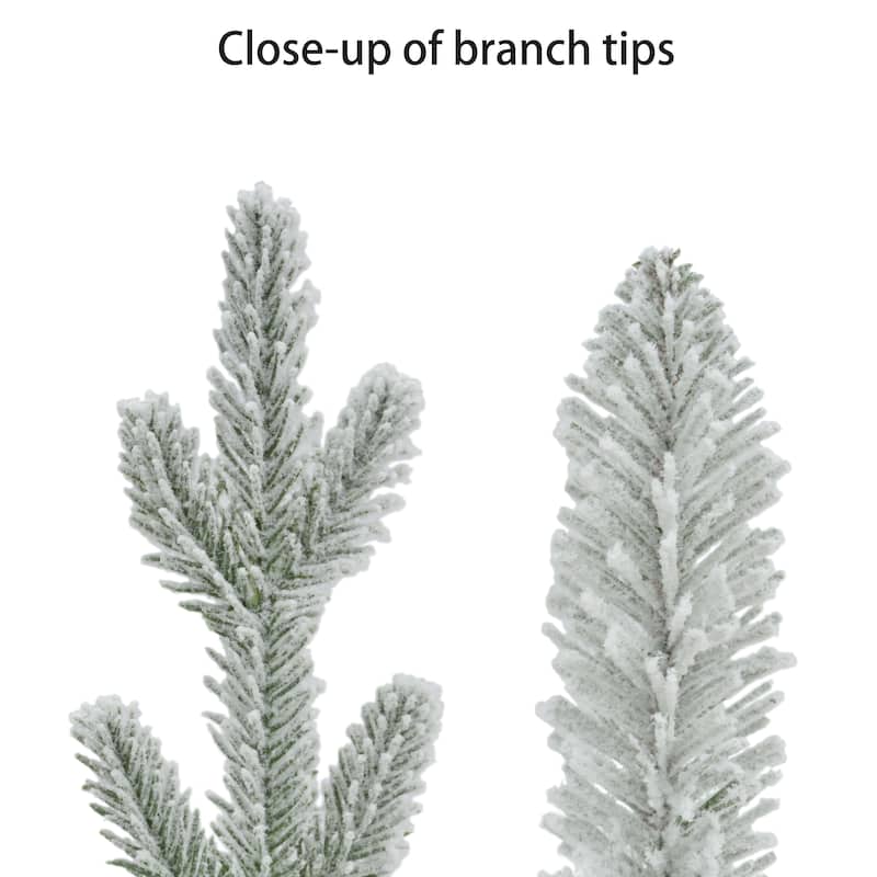 Puleo International Set of 3 Artificial Flocked Spruce Trees in 3', 4', and 5' with Burlap Base