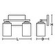 preview thumbnail 9 of 14, AFX Leo Vanity Light - Clear Glass Shade