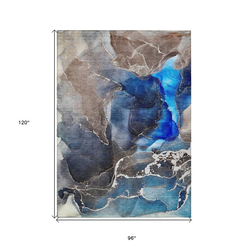 Dava Artistic Abstract Weather Resistant Current & Stylish Outdoor Rug