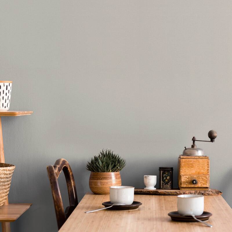 Galerie Wallcoverings Bricks and More Collection Plain Grey Texture Matte Finish Vinyl on Non-woven Wallpaper Roll