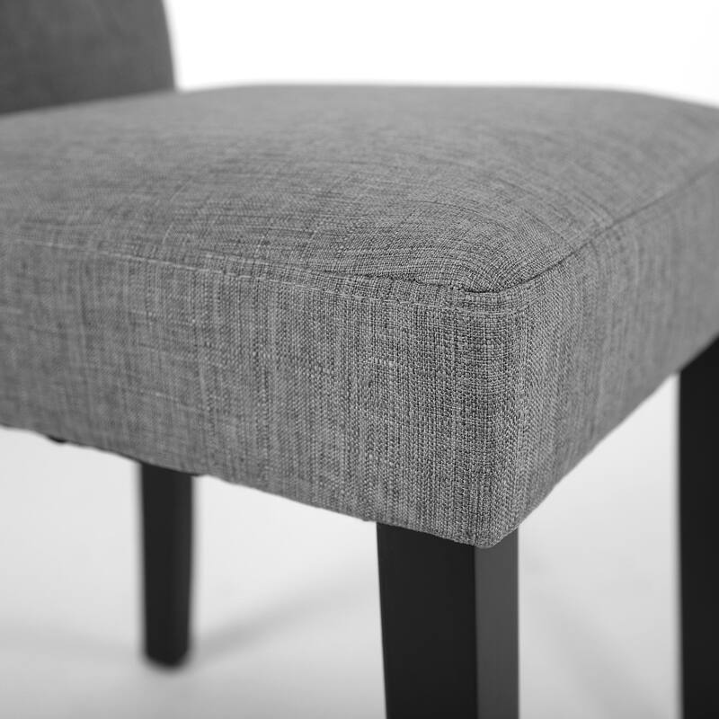 Fabric Upholstery Button Tufted Dining Chairs Set of 2