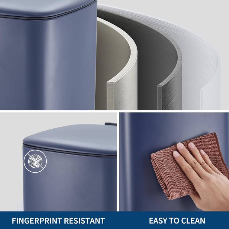 8 Gallon Step-On Kitchen Trash Can, Garbage Can for Home Office Bedroom