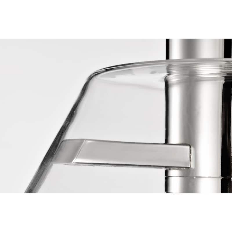 Edmond 14 Inch LED Pendant Polished Nickel with Clear Glass - Polished Nickel