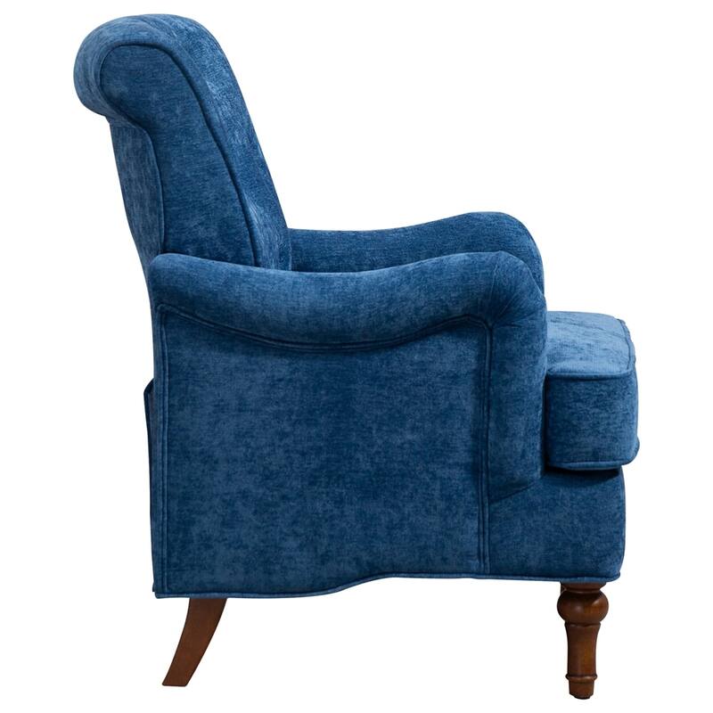 Accent Chair With Comfy Chenille Club Fabric