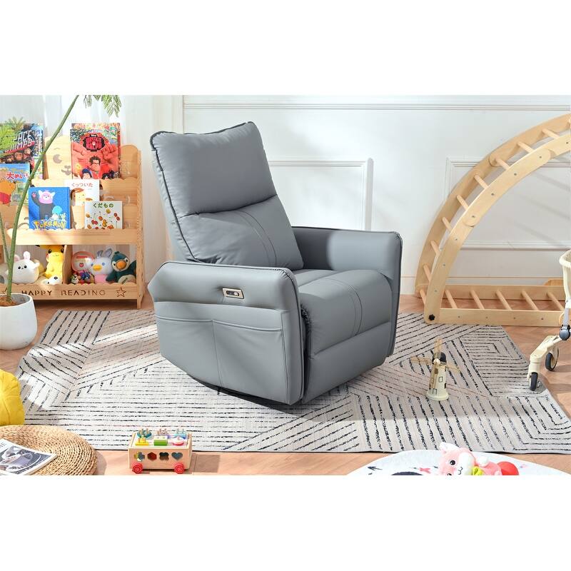 Power Swivel Rocker Recliner Chair for Adults, 270° Swivel Rocking Recliner Chair,Electric Small Recliners