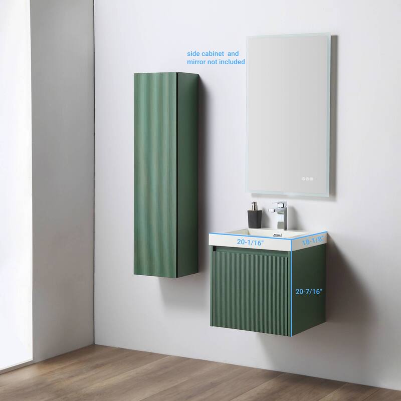 Floating Bathroom Vanity with Sink, Wall Mounted Vanity