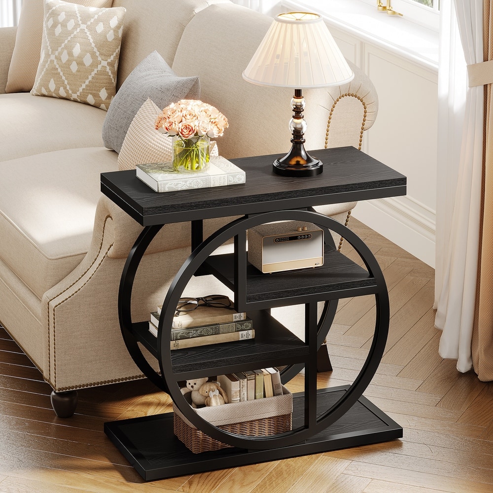 Small 3-tier Living Room End Tables And Side Tables with Metal Frame