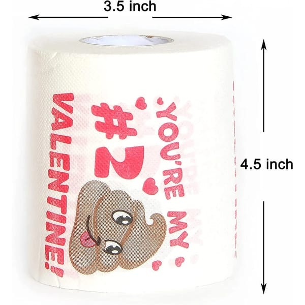 3 Rolls 200 Sheets Valentine's Day Toilet Paper,Romantic Novelty Design, Perfect for Funny Gag Gifts or Anniversary Presents.