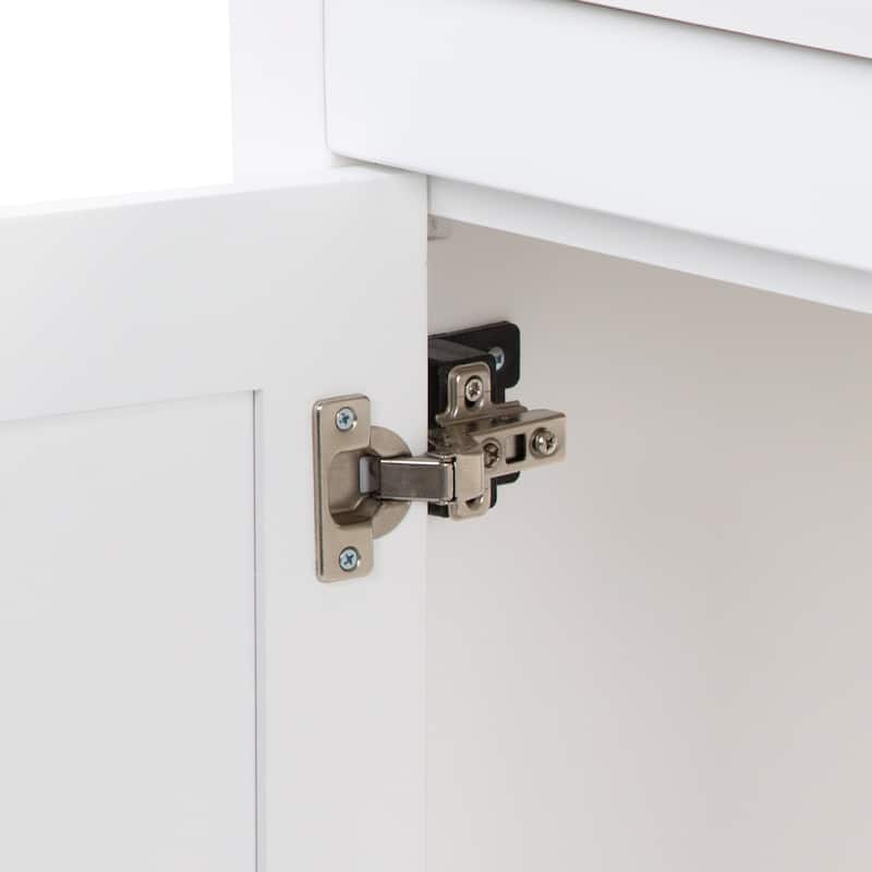 Chamiree 60" Double-Sink Vanity With 2 Cabinets, 3 Drawers, and White Sink Top
