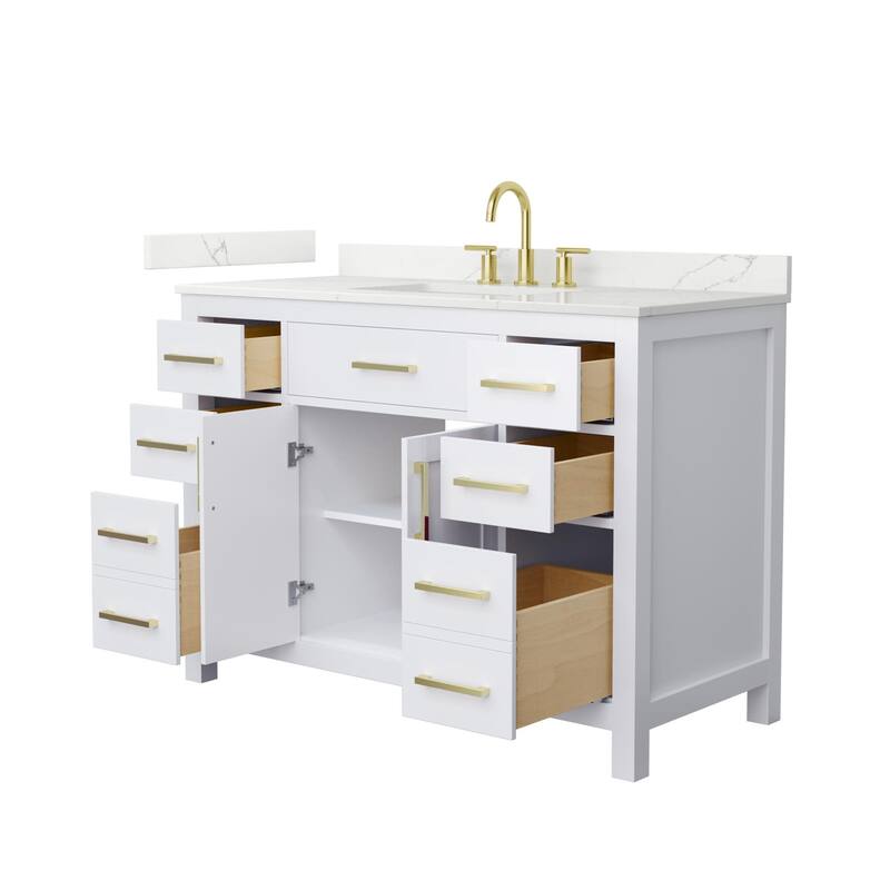 Wyndham Collection WCG2424-48S-QTZ-US3MXX Beckett 48" Free Standing
