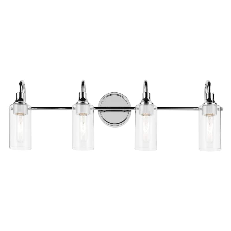 Kichler Lighting Kavi 31.5" 4-Light Vanity Light with Clear Glass in Chrome