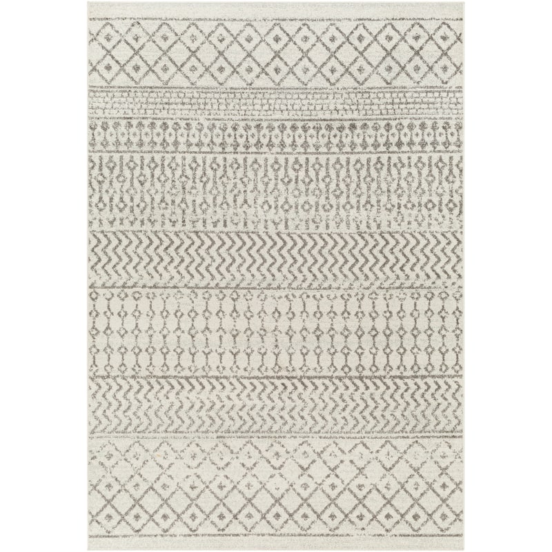 Livabliss Edie Bohemian Geometric Area Rug - 2' x 3' - Dark Grey - Rectangle