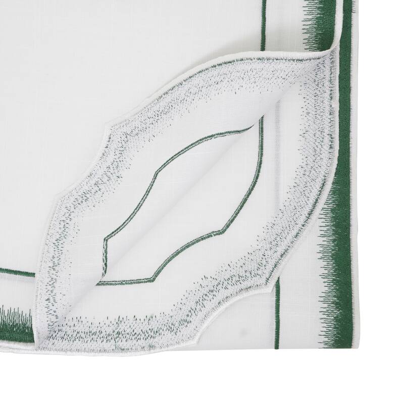 Elegant Embroidery Detail Table Runner