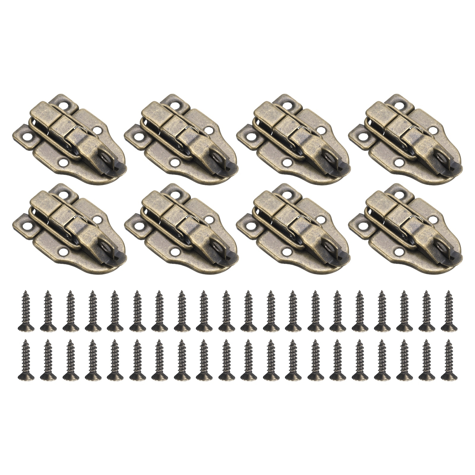 Duck-billed Hasp Lock Retro Box Toggle Latches Set of 8 - Bed Bath