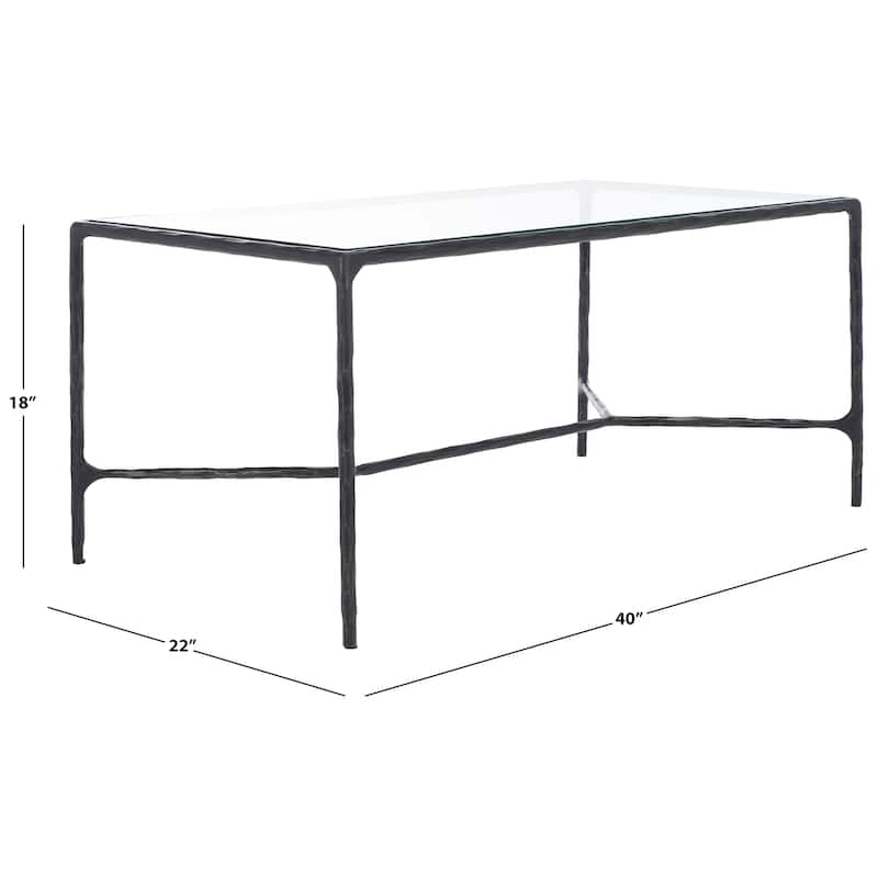 SAFAVIEH Couture Jessa Metal Coffee Table - 40Wx22Dx18H - Black