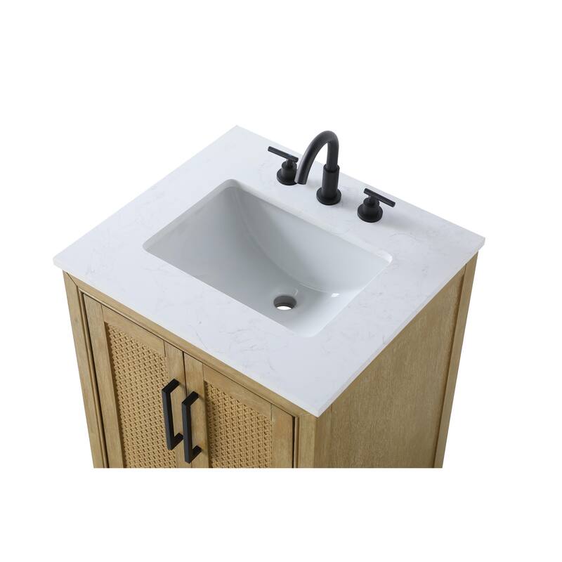 Elegant Lighting VF29524 Alina 24" Free Standing Single Basin Vanity