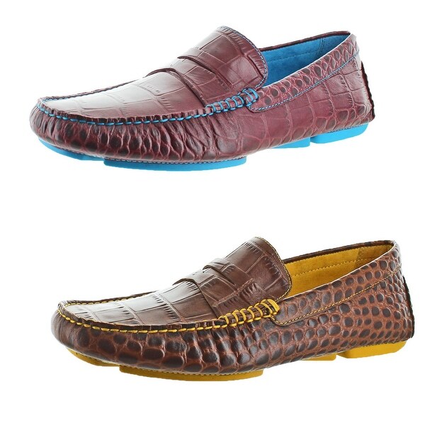 donald j pliner crocodile loafers