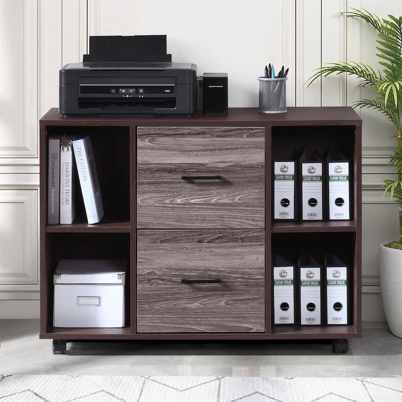 2-Drawer Wood 35.43 in. W Lateral File Cabinet