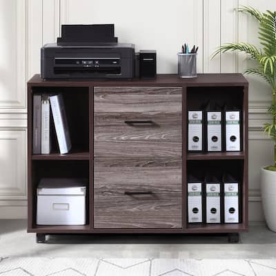2-Drawer Wood 35.43 in. W Lateral File Cabinet