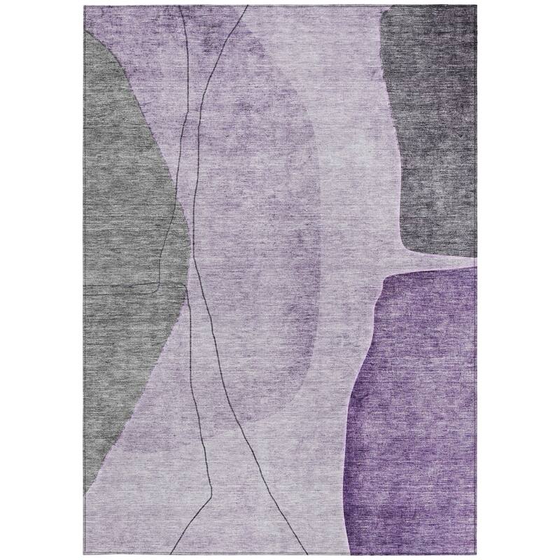 HomeRoots Abstract Transitional Rectangle Outdoor Rug