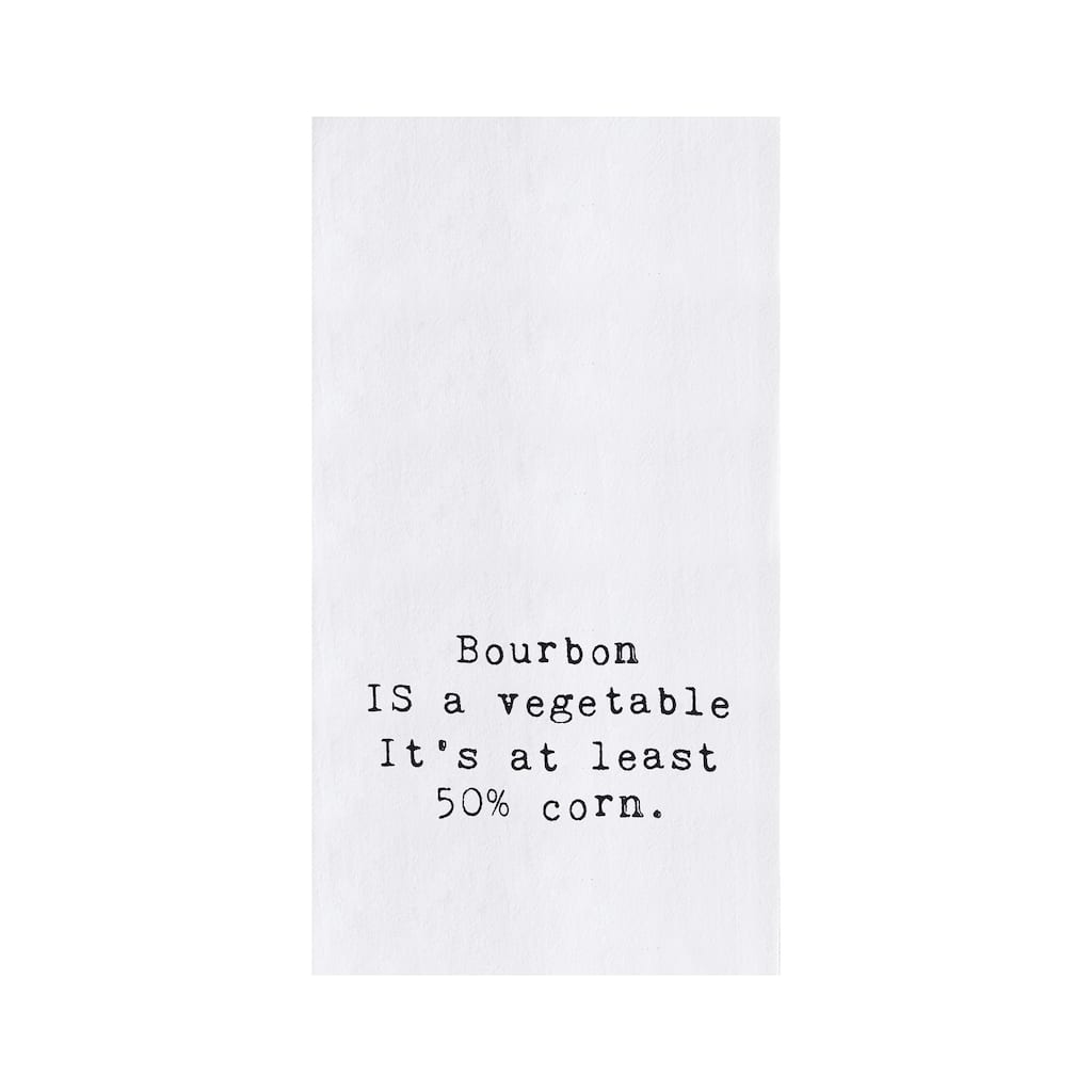 Bourbon Is A Vegetable Printed Towel