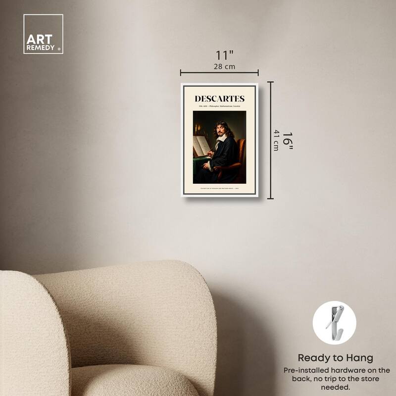 Cartesian Thinker Canvas by Art Remedy
