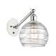 Option White and Polished Chrome / Clear Deco Swirl