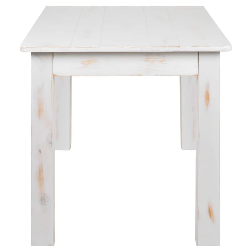 Rectangular Antique Rustic Solid Pine Farm Dining Table