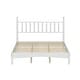 preview thumbnail 5 of 25, Queen Size Wood Platform Bed with Gourd Shaped Headboard, Retro Style Platform Bed with Wooden Slat Support, White