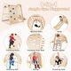 preview thumbnail 6 of 9, Costway 8-in-1 Indoor Jungle Gym Wooden Playground with Climbing Wall, - Natural - See Details