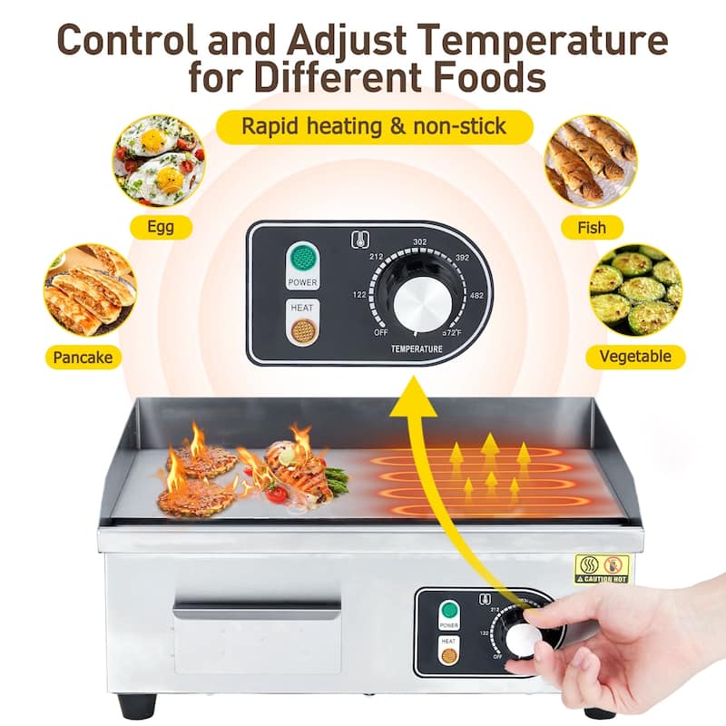 Commercial Electric Griddle Stainless Steel Flat Top Teppanyaki Grill