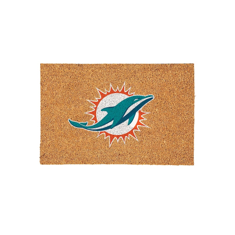 Miami Dolphins Full Color Indoor/Outdoor Coir Mat