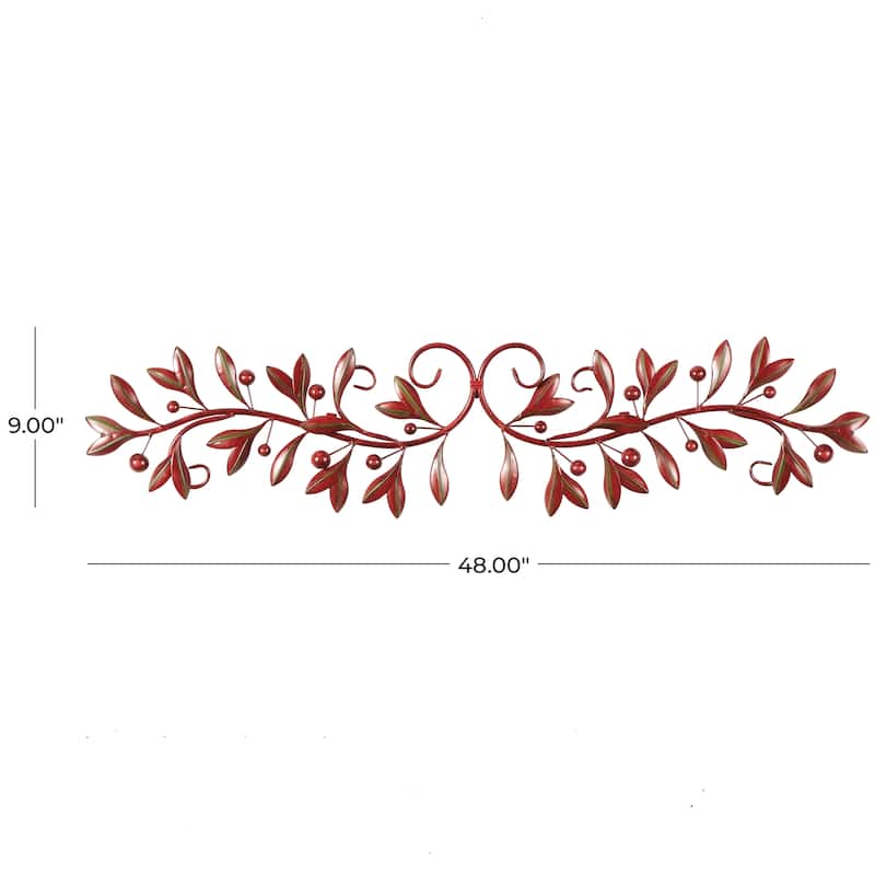 Green Iron Traditional Wall Decor Floral and botanical