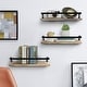 preview thumbnail 6 of 15, Floating Shelves with Towel Bar Wall Mounted 3pcs