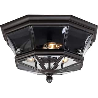 Roseto Gaines 3 Light 15" Wide Outdoor Ceiling Fixture with Clear