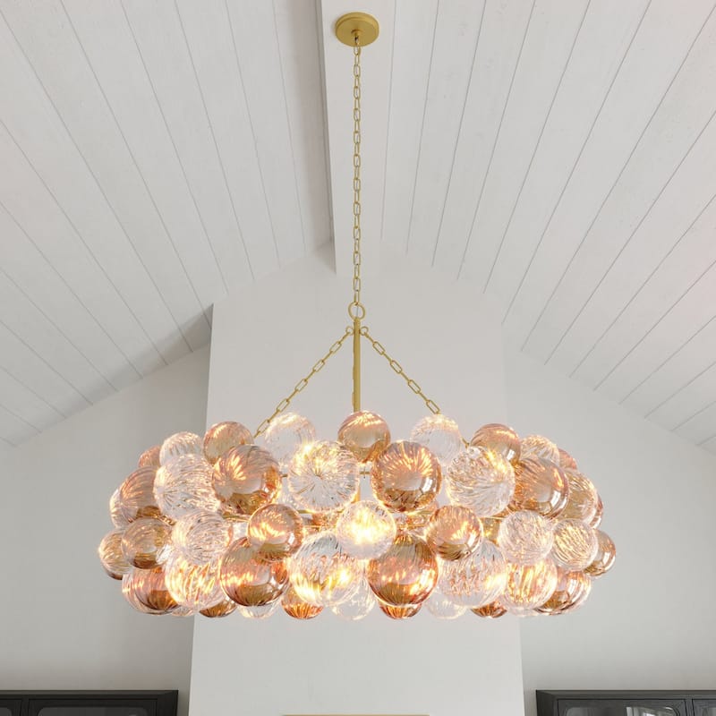 Acroma - 3 Light Dimmable Glass Globe Bubble Chandelier - N/A