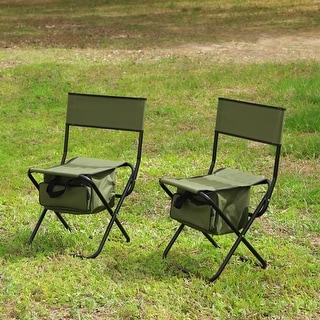 2 Piece Folding Outdoor Chair With Storage Bag 19 3L X 15 35W X 30   2 Piece Folding Outdoor Chair With Storage Bag 