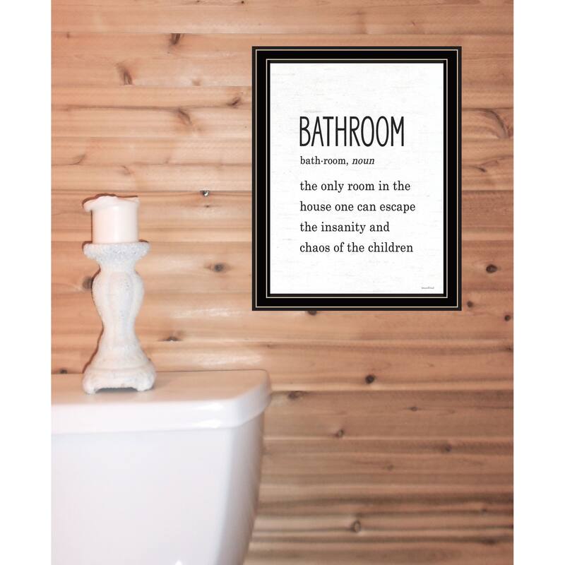TrendyDecor4U Contemporary "Bathroom Escape" Framed Print Wall Art