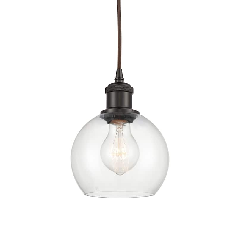 Innovations Lighting 516-1P-10-6 Athens Pendant Athens 6" Wide Mini - Oil Rubbed Bronze / Clear