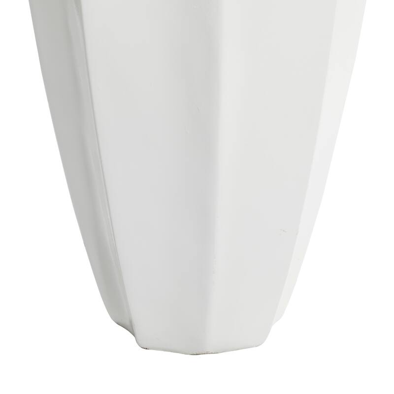 White Fiberglass Contemporary Artificial foliage - 35"L x 33"W x 54"H