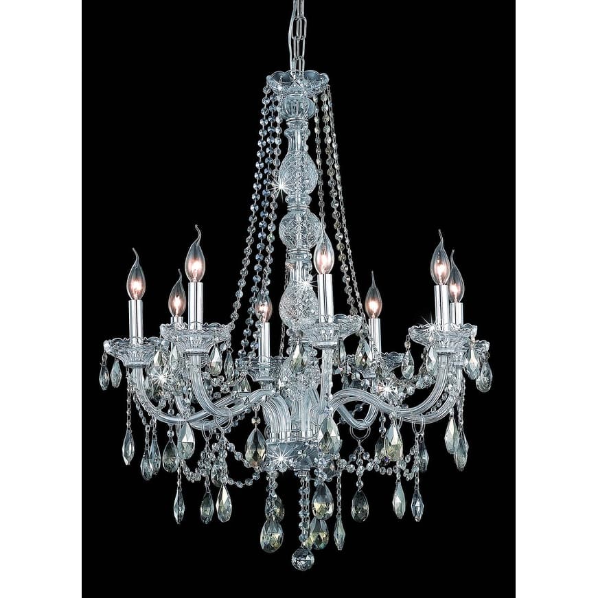 Fleur Illumination Collection Chandelier D:28in H:34in Lt:8 Chrome Finish