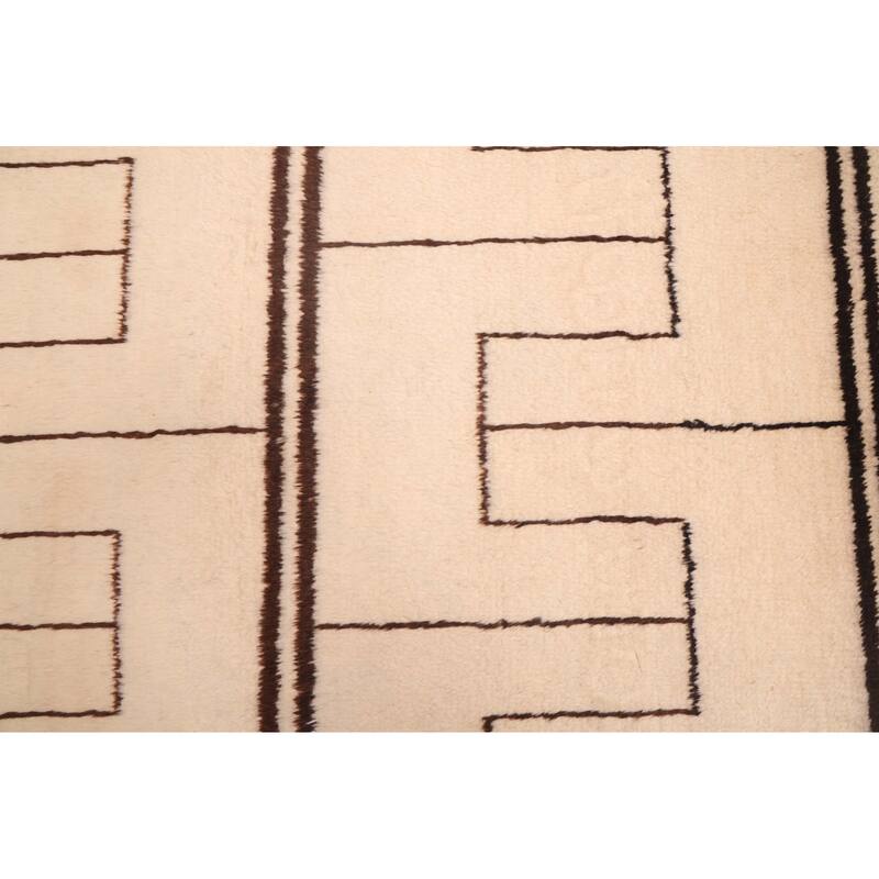 ECARPETGALLERY Hand-knotted Pak Finest Marrakesh Cream Wool Rug - 8'3 x 10'0